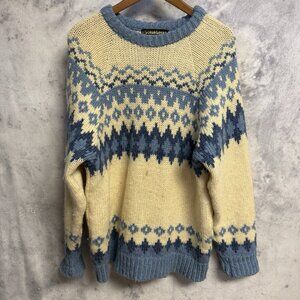 Vintage Norlander Wool Fair Isle Nordic Jumper Sweater Made in Norway M